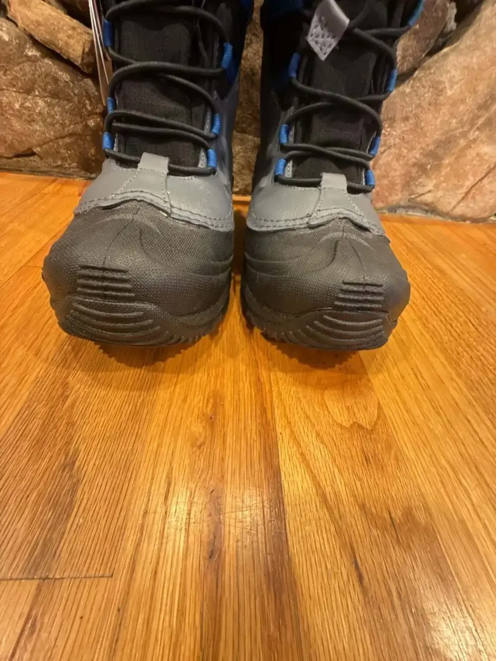 Columbia Bugaboot Celsius Kids Grey Black Blue Waterproof Snow Boots